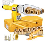 ZRLYbau Machine à Souder Tuyaux Plastique avec Boîtier Fer, Affichage Numérique PE/PB/PPR, Soudeuse Fusion 0-320℃ Réglable + Double Dissipation Chaleur, Ligne Anti-Brûlure Professionnelle #63