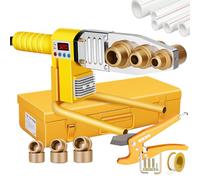 ZRLYbau Machine à Souder Tuyaux Plastique avec Boîtier Fer, Affichage Numérique PE/PB/PPR, Soudeuse Fusion 0-320℃ Réglable + Double Dissipation Chaleur, Ligne Anti-Brûlure Professionnelle #32