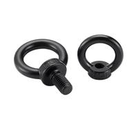 ZS Hardware Anneau de levage en acier inoxydable 304, boulon à œil M3-M20, écrous à œil marins noirs(M12x50mm)
