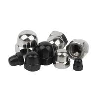 ZS Hardware Écrous à capuchon en acier inoxydable M3-M24, écrous à couvercle en forme de gland à dôme hexagonal 304 316 noirs(SUS 316,M8mm-5pcs)