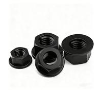 ZS Hardware Écrous hexagonaux à bride en nylon M3-M12, isolants noirs et blancs, Anti-vibration(Black,M12)