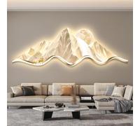 ZSCNYHMT 3D Tableau Mural LED sans Cadre en Porcelaine Cristal, éclairage Doux Haute efficacité avec télécommande, Paysage pour décoration Murale Maison Bureau hôtel(D,11.8 * 35.4in)