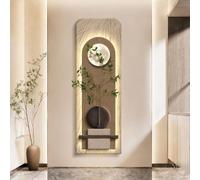 ZSCNYHMT Décoration Murale 3D LED Lumineuse avec télécommande, Art Mural en grès Sable texturé wabi-sabi, déco Murale Salon Chambre entrée Couloir(B,23.6 * 70.8in)