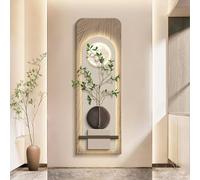 ZSCNYHMT Décoration Murale 3D LED Lumineuse avec télécommande, Art Mural en grès Sable texturé wabi-sabi, déco Murale Salon Chambre entrée Couloir(A,23.6 * 70.8in)