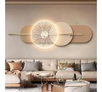 ZSCNYHMT Peinture Murale LED 3D avec télécommande, fresque Murale Moderne Lumineuse, décor Mural 3D Fait Main en Texture de grès pour Salon, Chambre, Couloir et Salle à Manger