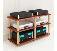 ZSCNYHMT Rack Audio, Support Média 2-4 Niveaux pour Équipements Home Cinéma | Double espace de rangement, étagères multi-niveaux, organisation audio, pour studio d'enregistrement