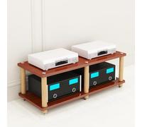ZSCNYHMT Rack Audio, Support Média 2-4 Niveaux pour Équipements Home Cinéma | Double espace de rangement, étagères multi-niveaux, organisation audio, pour studio d'enregistrement