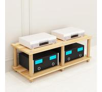ZSCNYHMT Rack Audio, Support Média 2-4 Niveaux pour Équipements Home Cinéma | Double espace de rangement, étagères multi-niveaux, organisation audio, pour studio d'enregistrement