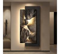ZSCNYHMT Tableau Mural 3D LED Lumineux avec télécommande, Tableau décoratif à Texture grès, décoration Murale 3D texturée pour Paysage Salon, Chambre et Couloir(A,23.6 * 47.2in)