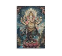ZSLYMX Poster bouddhiste de Ganesh Ganesh Marvel - Impression sur toile pour chambre à coucher - 30 x 45 cm
