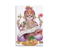 ZSLYMX Poster bouddhiste Ganesh Marvel doux, solennel et élégant - Impression sur toile pour décoration de chambre à coucher - 50 x 75 cm