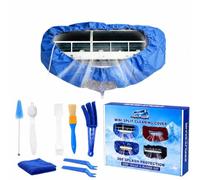 ZSPLIT-MAIR Kit de nettoyage climatisation 360° professionnel pour climatiseur split et mural, housse de nettoyage avec accessoires pour un nettoyage maison facile (Bleu Clair, M)