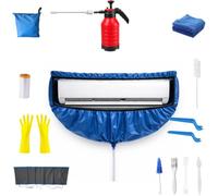 ZSPLIT-MAIR Kit de Nettoyage climatisation Panneaux latéraux Double Face, Housse climatiseur imperméable en épais pour climatiseur Split Mural - Bleu, Taille XS