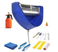 ZSPLIT-MAIR Kit Nettoyage climatisation Split, Housse de Nettoyage climatiseur Anti-éclaboussures Professionnelle avec pulvérisateur à Pression 2L, pour climatiseur Mural Maison, Bleu L