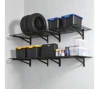 Zstar Étagère de Garage 2x3ft Charge Lourde, modulable 4 pièces métallique | Tube en acier renforcé supporte 635kg, structure en grillage stable, largeur réglable pour tous les espaces