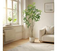 Zstar Grand Arbre d'argent Artificiel en Pot avec Branches de Feuillage réalistes - Décoration Moderne - pour Bureau, Maison, intérieur et extérieur - 180 cm