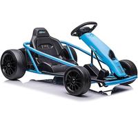 Zstar Kart électrique Enfant 24V 2x300W - Mode Drift, Batterie 9Ah, Vitesse Max 13 km/h - Siège réglable, démarrage progressif, Musique, klaxon, sécurité renforcée, pneus EVA - Jusqu’à 70 kg - Bleu