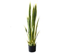 Zstar Sansevieria Plante Artificielle de Serpent en Pot - 90 cm - Grande Plante Tropicale d'intérieur - Décoration pour la Maison, Le Salon, la Chambre à Coucher, Le Bureau, Le Jardin - Jaune