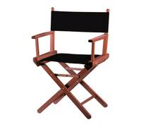 ZStyle Chaise de réalisateur pliante en bois, hauteur 90 cm, largeur 54 cm, profondeur 48 cm, noir (structure acajou - toile noire)