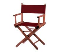 ZStyle Chaise pliante pour réalisateur en bois, 90 cm de haut x 54 cm de large x 48 cm de profondeur, noir (structure en acajou - bordeaux)