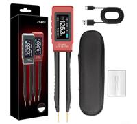 ZT-MD2 Testeur pont numérique intelligent LCR avec fonction de serrage, plage de mesure 10MΩ-10MΩ/1uH-60H/1pF-20mF, pour fréquence 100Hz-10kHz, pour composants SMD, diode, Q/D/ESW, avec pince à épiler