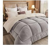 ZTGL Couette Chaude en Hiver, Couette en Velours d'agneau, Double Super épaisseur, Laine Anti-Allergique Antipoussière, édredon Chaud en Laine pour L'automne Et l'hiver,A,220x240cm/5kg
