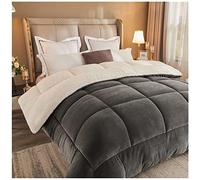ZTGL Couette Chaude en Hiver, Couette en Velours d'agneau, Double Super épaisseur, Laine Anti-Allergique Antipoussière, édredon Chaud en Laine pour L'automne Et l'hiver,C,220x240cm/5kg