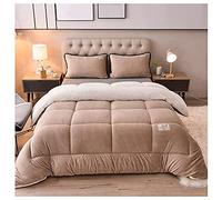 ZTGL éDredon Chaude en Hiver, Couette en Duvet, Couvertures d'hiver Chaudes et épaisses, Chaude Gonflant éPaisse Édredon, Couette 2 Personne Laine et Cosy Luxueuse,Beige,150x200cm(2kg)