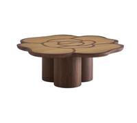 ZTHYSHOZ Tables Basses Table Basse en Bois Forme de Fleur, décoration Salon Bicolore