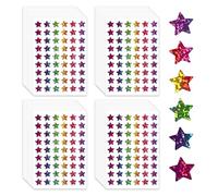 Ztolbriy Kit de 2160 Gommettes Étoiles Autocollantes - (40 Feuilles), 6 Couleurs Vives 15mm, pour Calendrier de l'Avent, Décorations de Noël, Bricolage Enfant et Récompenses