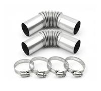 Ztolbriy Raccord coudé de tuyau d'échappement 25mm en acier inoxydable - Kit de connexion complet avec 4 colliers de serrage pour système de dégazage de véhicule