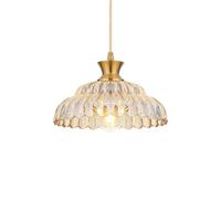 ZTTECH Suspension Luminaire Verre Vintage 25cm Hauteur Réglable E27 Lampe Suspendue pour Cuisine Salle à Manger Chambre Salon (Or + Ambre)