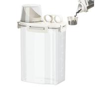 Zuasdvnk Boîtes de conservation avec couvercle, boîtes de conservation alimentaires, bocaux avec verre doseur, design épais et transparent, distributeur de nourriture sèche, verre de cuisine scellé