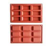 Zuasdvnk Financier Moule À Gâteau, Moule En Silicone À Muffins Rectangle Antiadhésif À 9 Cavités Biscuits Ustensiles De Cuisson Pour La Cuisson Au Four