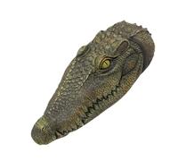 Zuasdvnk Tête de crocodile flottante - Décoration flottante en forme d'alligator pour étang, piscine extérieure, fausse tête de crocodile flottante pour piscines