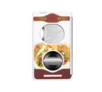 ZUC Outil professionnel 5 en 1 coupe-cigare, coupe en V de précision et pince plate avec support caché, accessoire en métal à motifs artistiques, outil multifonction à main (M)