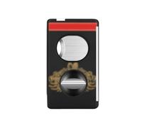 ZUC Outil professionnel 5 en 1 coupe-cigare, coupe en V de précision et tondeuse plate avec support caché, accessoire en métal à motifs artistiques, outil multifonction portable (B)