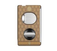 ZUC Outil professionnel 5 en 1 coupe-cigare, coupe en V de précision et tondeuse plate avec support caché, accessoire en métal à motifs artistiques, outil multifonction portable (G)