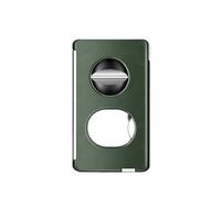 ZUC Outil professionnel 5 en 1 coupe-cigare, coupe en V de précision et tondeuse plate avec support caché, accessoire en métal à motifs artistiques, outil multifonction portable (J)