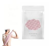 Zueyen Serviette de Gommage 120cm, Gant de Toilette Exfoliant Long pour Hommes et Femmes, Serviette de Bain Exfoliante, Fleur de Douche et Gommage du Corps, Éponge de Douche pour Dos (Noir)