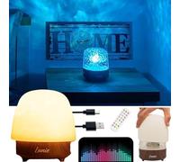 ZUICC Lunie Lamp,Lampe Lunie - Veilleuse et générateur de bruit Bluetooth, 16 couleurs lampes aux champignons, lumière du projecteur à onde océanique avec haut-parleur,télécommande,Couverture à 360°