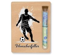 ZUKLA Emballage pour cadeaux en argent 13 x 10 cm avec tube à essai - Tirelire de football - Cadeaux pour garçons - Cadeaux pour les fans de football