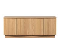 ZUMA - Meuble TV en bois et placage de chêne naturel L133 Marron