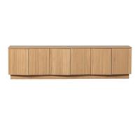 ZUMA - Meuble TV en bois et placage de chêne naturel L200 Marron