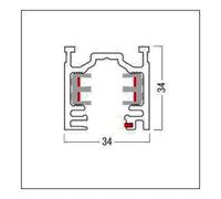 Zumtobel Zumtobel Rail d'alimentation 1000 mm blanc 3PH/L3+DALI Quantité:1
