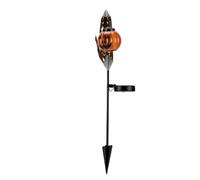 Zunate 2 Pièces Chat Solaire Lumière Piquet de Lune pour Cimetière | Spooky Metal Yard Art, rechargeable, installation sans outil, ambiance de cimetière nocturne