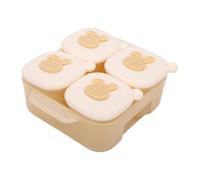Zunate 4 Pièces de Récipients de Stockage d'aliments Complémentaires en Silicone de qualité Alimentaire avec Couvercles, Récipients de Congélation Réutilisables pour Viande Hachée, Soupe, 50 Ml