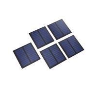 Zunate 5 Pièces Panneau Solaire Polysilicium 0,45W 60x60mm pour Jouet DIY | Taille miniature compacte, conversion élevée de 19 %, revêtement de colle goutte à goutte durable, chargement de petits
