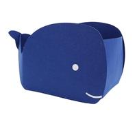 Zunate Bac de Rangement en Feutre, Panier de Rangement Pliable en Tissu en Forme de Baleine, Petits Bacs de Mignons pour Vêtements, Jouets, Livres (BLUE)