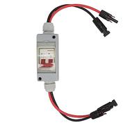 Zunate Boîte de Disjoncteur 2 Pôles 32 A CC |Interrupteur de Déconnexion Solaire étanche IP65, 500V, pour la Protection contre les Surtensions et la Foudre (Avec câble et connecteur PV)